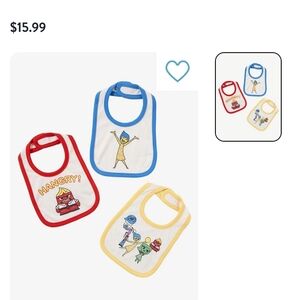 Disney Pixar Inside Out Emotions Bib Set of 3